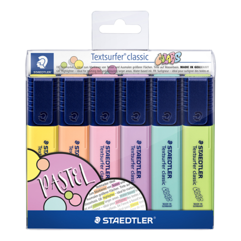 Surligneur Staedtler 364 Textsurfer Pastel assorti set 6 pièces