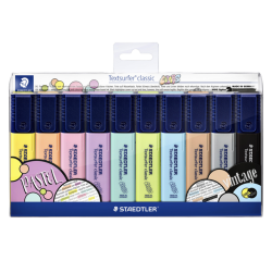 En_rotulador textsurfer classic 364 pastel & vintage bolsa de 10 unidades colores surtidos