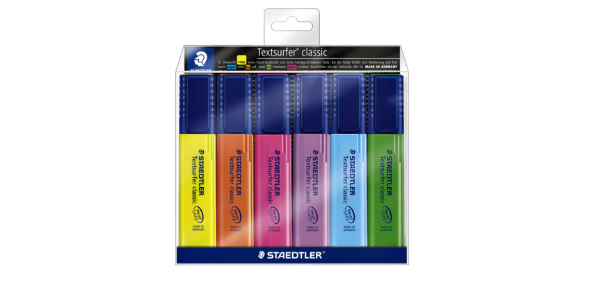 Staedtler 364 Textsurfer Highlighter Assorted 6 Pieces