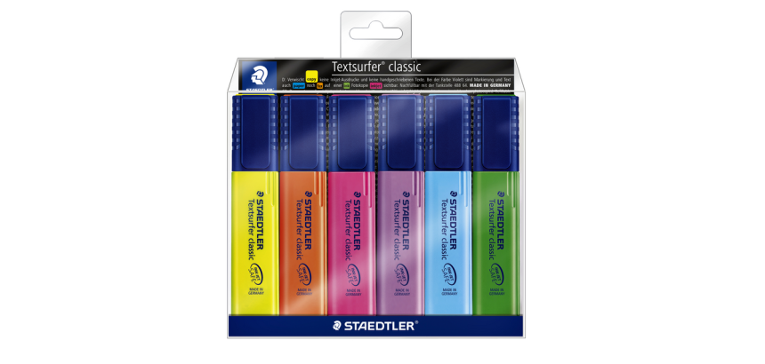 Surligneur Staedtler 364 Textsurfer assorti 6 pièces