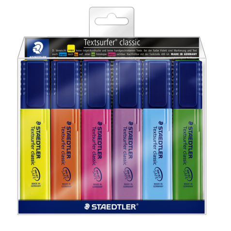 Markeerstift Staedtler 364 Textsurfer assorti 6 stuks