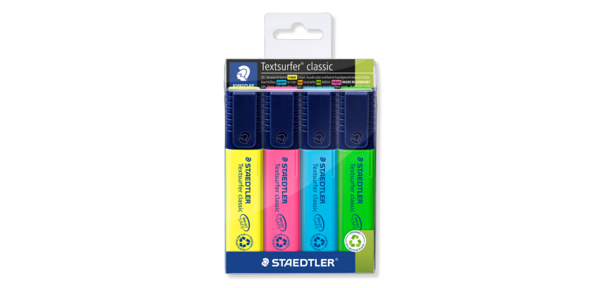 Staedtler Textsurfer Highlighter 364 Assorted 4 Pieces