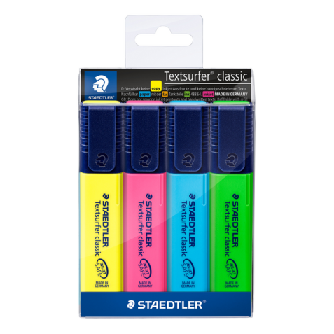 Surligneur Staedtler Textsurfer 364 assorti 4 pièces