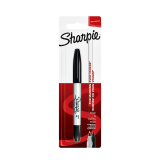 Feutre Sharpie Twin Tip Ogive 0,5mm et 0,9mm noir blister 1 pièce