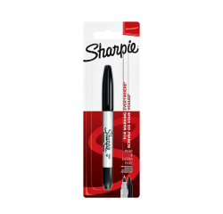 Feutre Sharpie Twin Tip ogive Ultra Fin & Fin noir blister 1 pièce