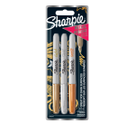 Sharpie Felt Tip, Fine Metallic Assorted, Blister Pack of 3 Pieces
