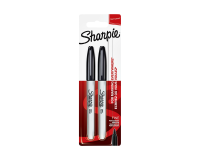 Feutre Sharpie ogive Fin noir blister 2 pièces