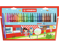 Viltstift STABILO power 280/30 assorti etui à 30 stuks
