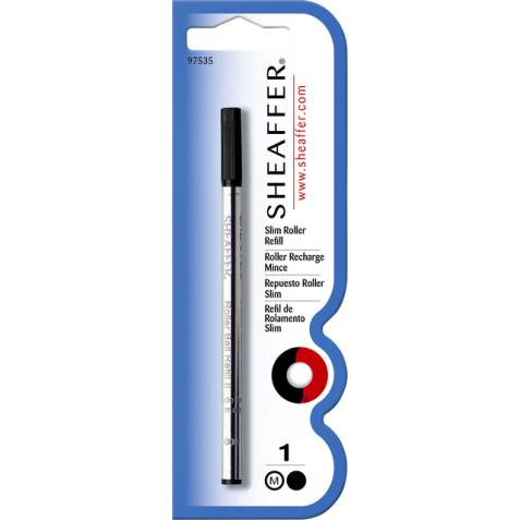 Recharge Roller Sheaffer Slim Medium noir blister 1 pièce