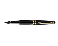Rollerpen Waterman Expert black lacquer GT fijn