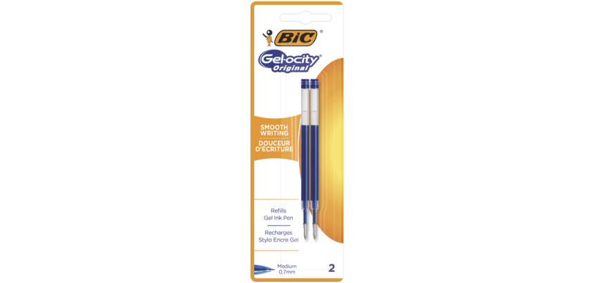 BIC gel ink refill for various Medium blue gel pens blister pack of 2 pieces