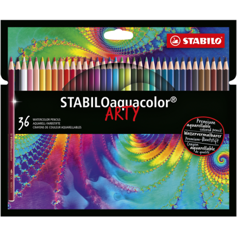 Kleurpotloden STABILO 1636 aquacolor Arty assorti etui à 36 stuks