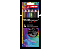 De_lapices de colores stabilo aquacolor arty line acuarelables estuche de carton de 12 unidades colores
