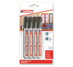 edding 3000 chisel marker 1.5-3mm black blister pack of 4 pcs