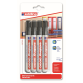Marqueur Edding 3000 Pointe ogive 1,5-3mm noir blister 4pcs