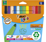 Feutre BIC Kids Visacolor ECOlutions XL assorti étui 12 pièces