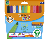 Kleurstiften BicKids Visacolor XL Ecolutions assorti etui á 12 stuks