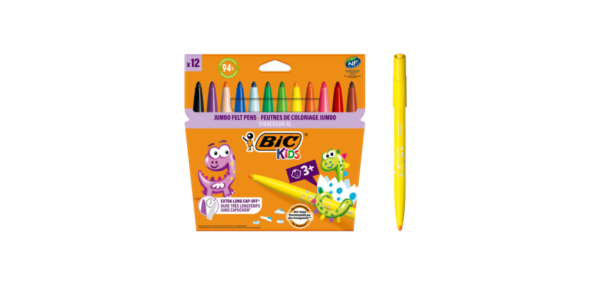 BIC Kids Visacolor ECOlutions XL Filzstifte, sortiert, Etui mit 12 Stück