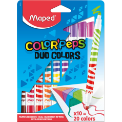 Feutres Maped Color'peps Duo Colors set 10 pièces assorti
