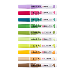 Brushpen Talens Ecoline set à 10 stuks botanisch