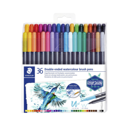 Feutre pinceau Staedtler 3001 Marsgraphic Duo 0.5-6mm blister 36clrs
