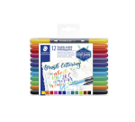 Feutre de coloriage double pointe Design Journey Staedtler couleurs assorties - Pochette de 12