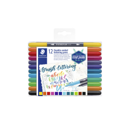 Feutre pinceau Staedtler 3004 lettering Duo 0.5-6mm blister 12clrs