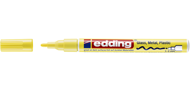 Marqueur peinture edding 751 à base d'huile 1-2mm pastel jaune
