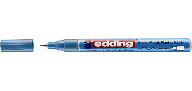 Viltstift Edding 780 lakmarker rond 0.8mm metallic lichtblauw