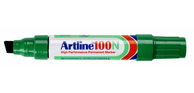 Artline 100 Chisel Tip Marker 7.5-12mm Green