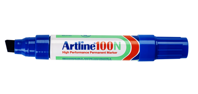 Marqueur Artline 100 biseauté 7,5-12mm bleu
