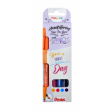 Brushstift Pentel SES15 blister à 4 funny kleuren