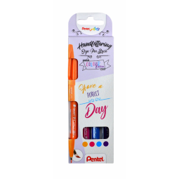 Brushstift Pentel SES15 blister à 4 funny kleuren