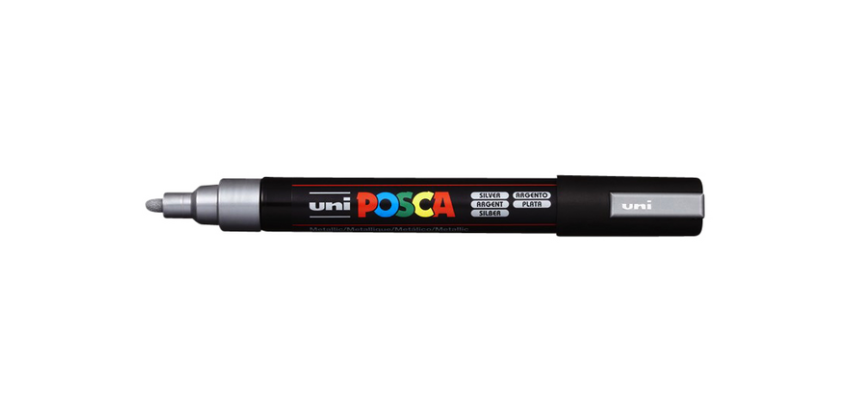 Marqueur peinture Posca PC5M Medium argent