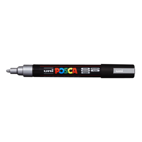 Verfstift Posca PC5M medium zilver