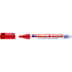 Feutre CD edding 8400 pointe ogive 0,5-1mm rouge