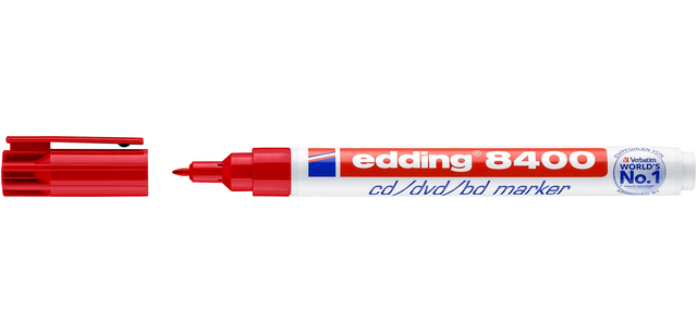 CD-Filzstift edding 8400 Rundspitze 0,5-1mm rot