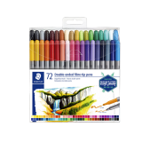 De_rotulador staedtler doble punta de fibra 3200 estuche de 72 unidades colores surtidos