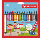 Feutre STABILO Trio Scribbi 368/14 assorti étui 14 pièces