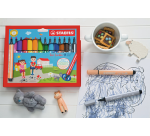 Feutre STABILO Trio Scribbi 368/14 assorti étui 14 pièces