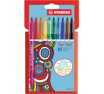 Feutre STABILO Trio 2-en1- assorti étui 10 pièces