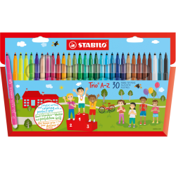Feutre STABILO Trio A-X 378/30 assorti étui 30 pièces