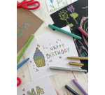 Viltstift STABILO Trio deco metallic assorti etui à 8 stuks