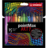 Feutre STABILO pointMax 488/15 Arty Medium assorti étui 15 pièces