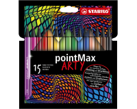 Feutre STABILO pointMax 488/15 Arty Medium assorti étui 15 pièces