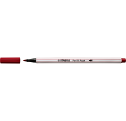 Feutre pinceau STABILO Pen 568/50 rouge foncé
