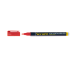 Krijtstift Securit SMA-100 rond 1-2mm wit/blauw/groen/rood blister à 4 stuks
