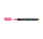 Krijtstift Securit SMA-100 rond 1-2mm geel/oranje/roze/paars blister à 4 stuks