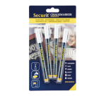 Krijtstift Securit SMA-100 rond wit 1-2mm blister à 4 stuks