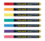 Krijtstift Securit SMA-100 rond ass 1-2mm blister à 7 stuks